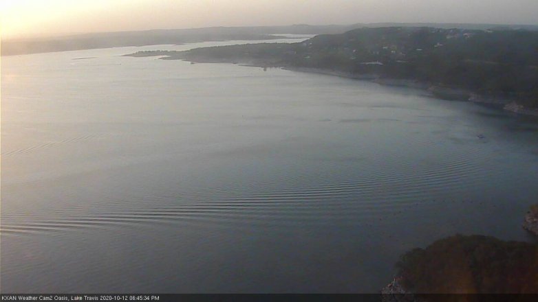Lake Travis webcam, October 12, 2020 6:45 PM CT