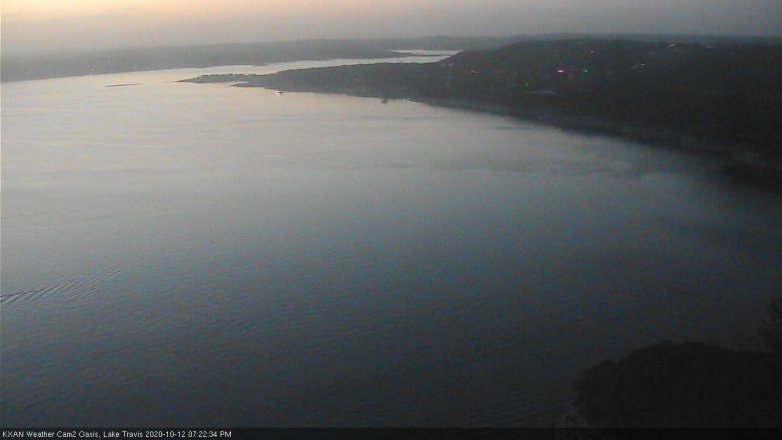 Lake Travis webcam, October 12, 2020 7:25 PM CT