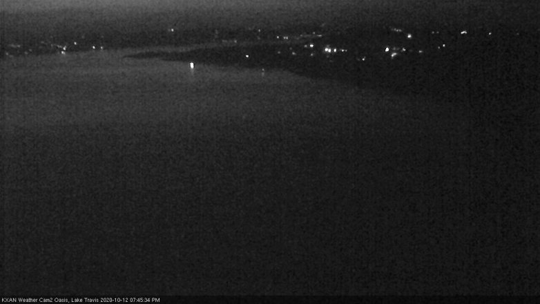 Lake Travis webcam, October 12, 2020 7:45 PM CT