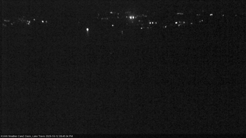 Lake Travis webcam, October 12, 2020 9:45 PM CT