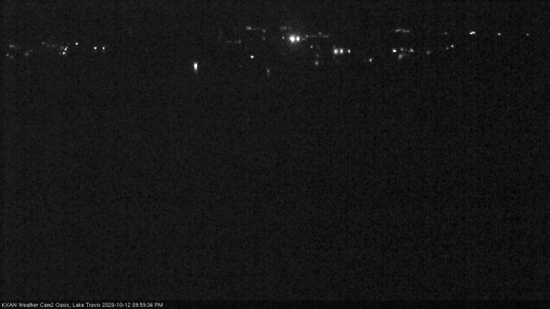 Lake Travis webcam, October 12, 2020 10:00 PM CT
