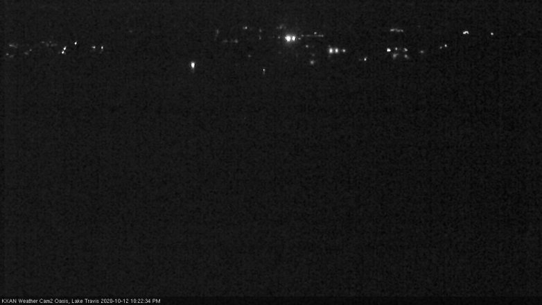 Lake Travis webcam, October 12, 2020 10:25 PM CT
