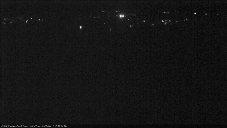 Lake Travis webcam, October 12, 2020 11:00 PM CT