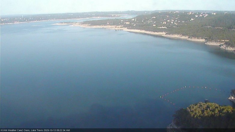 Lake Travis webcam, October 13, 2020 9:25 AM CT