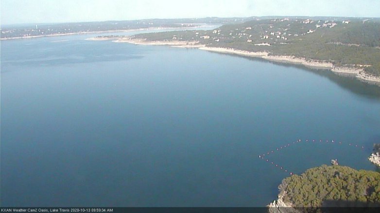 Lake Travis webcam, October 13, 2020 10:00 AM CT