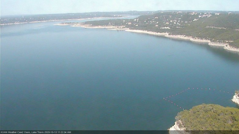 Lake Travis webcam, October 13, 2020 11:25 AM CT