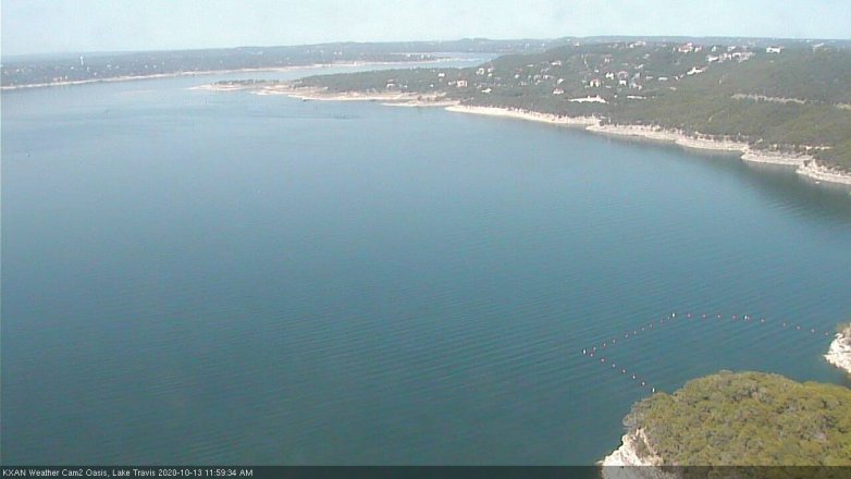 Lake Travis webcam, October 13, 2020 12:00 PM CT