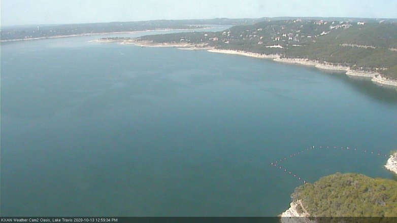 Lake Travis webcam, October 13, 2020 1:00 PM CT