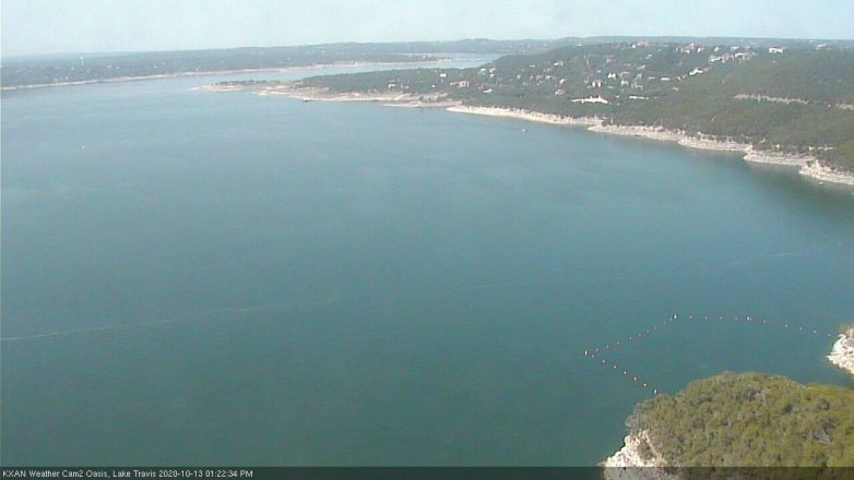 Lake Travis webcam, October 13, 2020 1:25 PM CT