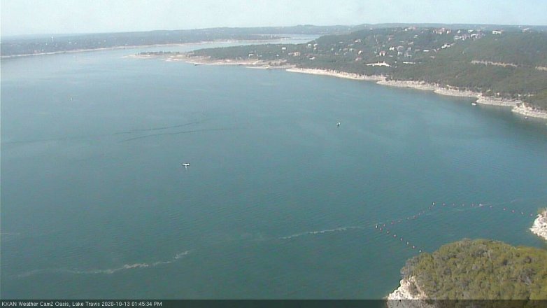 Lake Travis webcam, October 13, 2020 1:45 PM CT