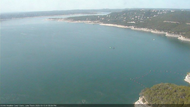 Lake Travis webcam, October 13, 2020 2:00 PM CT