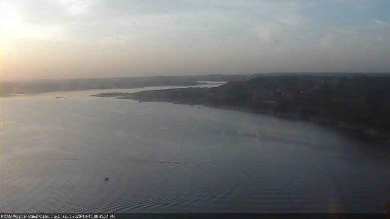 Lake Travis webcam, October 13, 2020 6:45 PM CT