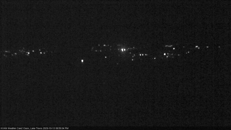 Lake Travis webcam, October 13, 2020 9:00 PM CT