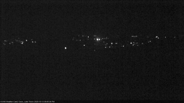 Lake Travis webcam, October 13, 2020 9:45 PM CT