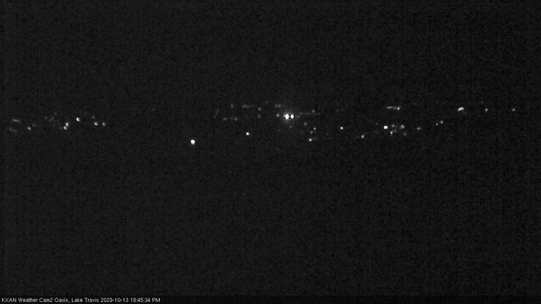 Lake Travis webcam, October 13, 2020 10:45 PM CT