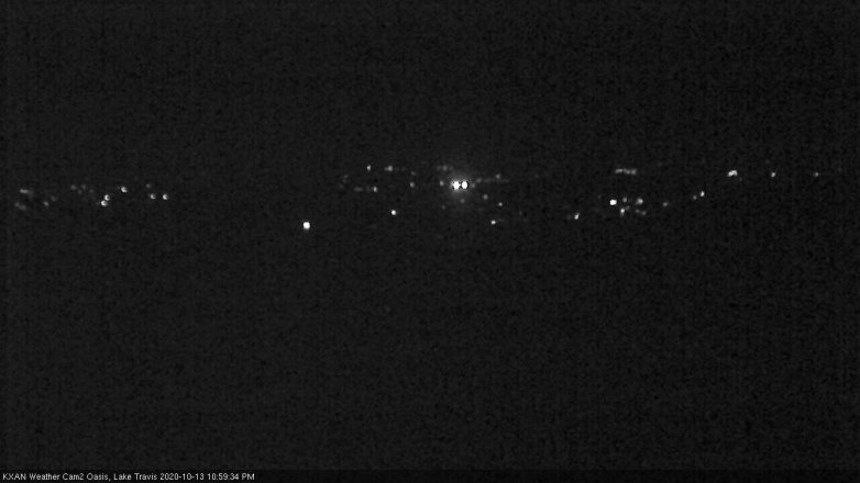 Lake Travis webcam, October 13, 2020 11:00 PM CT