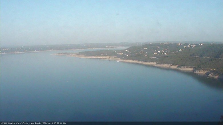 Lake Travis webcam, October 14, 2020 9:00 AM CT