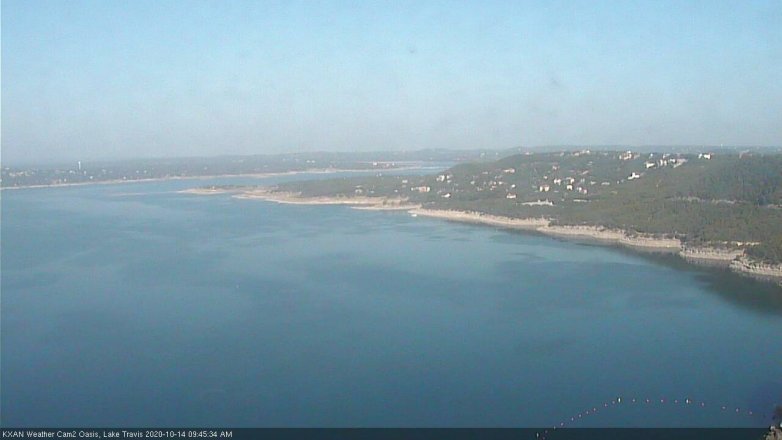 Lake Travis webcam, October 14, 2020 9:45 AM CT