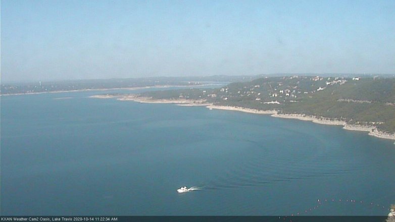 Lake Travis webcam, October 14, 2020 11:25 AM CT