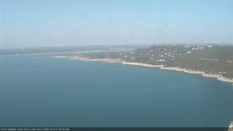 Lake Travis webcam, October 14, 2020 11:45 AM CT