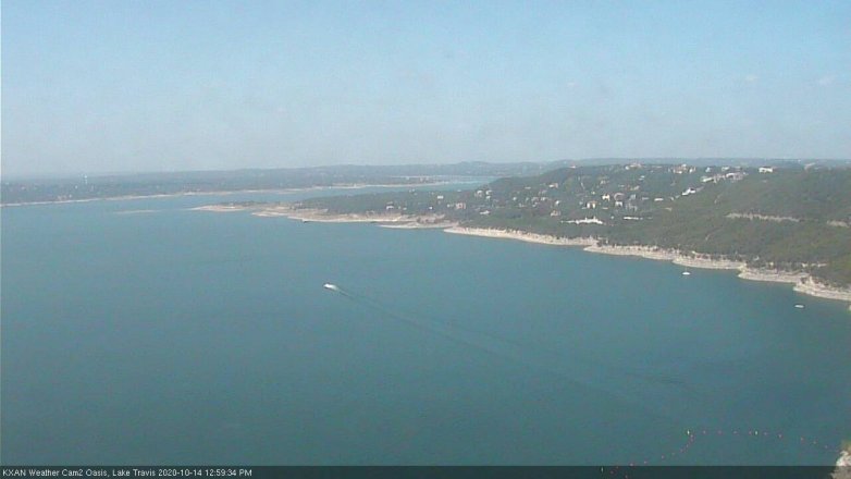 Lake Travis webcam, October 14, 2020 1:00 PM CT