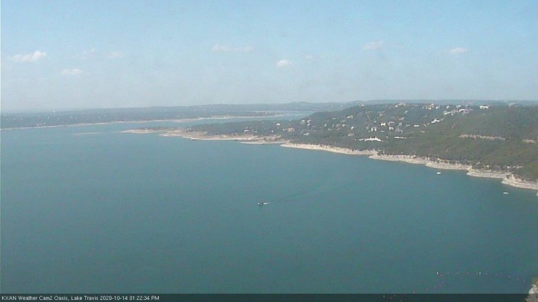 Lake Travis webcam, October 14, 2020 1:25 PM CT