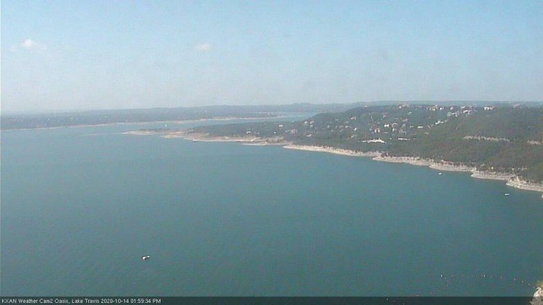 Lake Travis webcam, October 14, 2020 2:00 PM CT