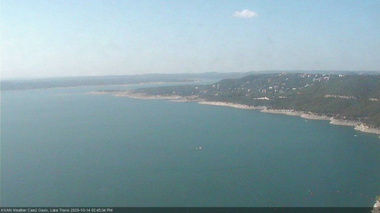 Lake Travis webcam, October 14, 2020 2:45 PM CT