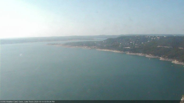 Lake Travis webcam, October 14, 2020 4:00 PM CT