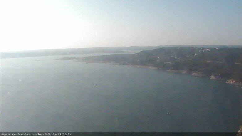 Lake Travis webcam, October 14, 2020 5:25 PM CT