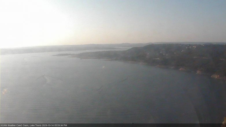 Lake Travis webcam, October 14, 2020 6:00 PM CT
