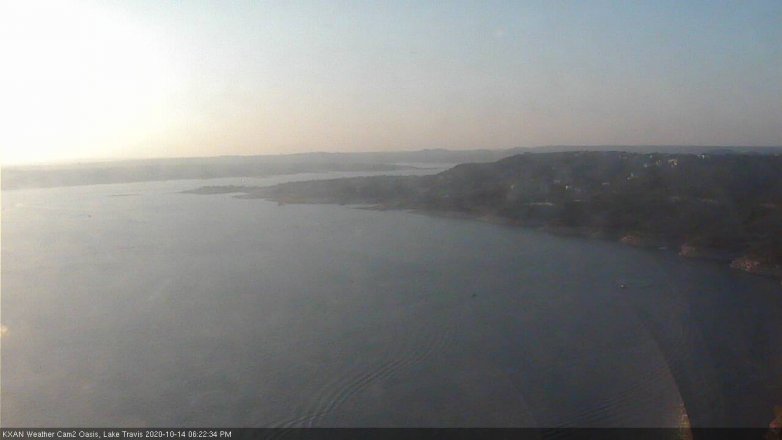 Lake Travis webcam, October 14, 2020 6:25 PM CT