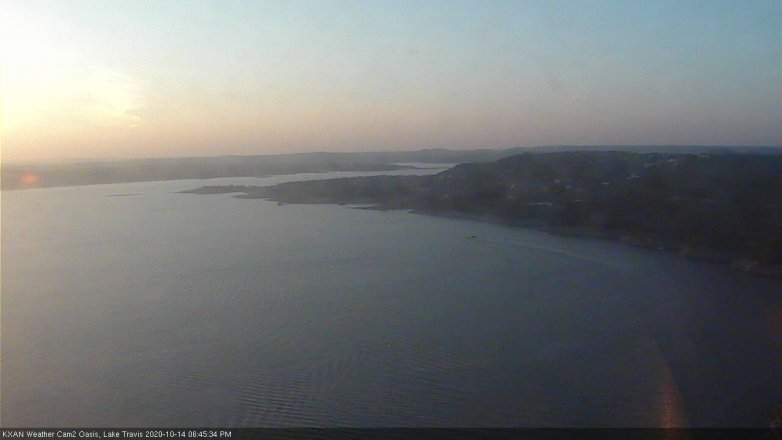 Lake Travis webcam, October 14, 2020 6:45 PM CT
