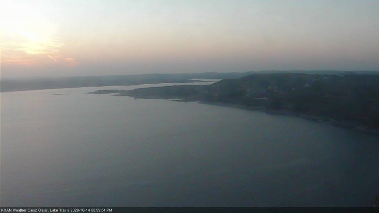 Lake Travis webcam, October 14, 2020 7:00 PM CT