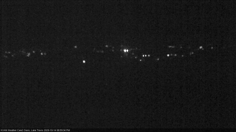 Lake Travis webcam, October 14, 2020 9:00 PM CT