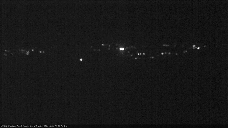 Lake Travis webcam, October 14, 2020 9:25 PM CT