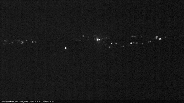 Lake Travis webcam, October 14, 2020 9:45 PM CT