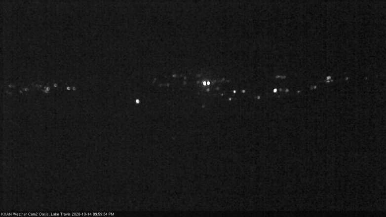 Lake Travis webcam, October 14, 2020 10:00 PM CT