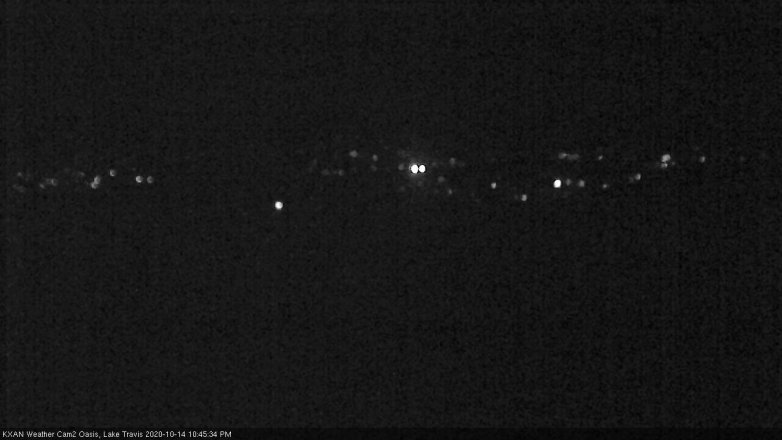 Lake Travis webcam, October 14, 2020 10:45 PM CT