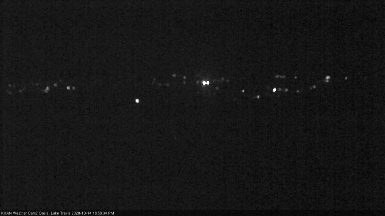 Lake Travis webcam, October 14, 2020 11:00 PM CT