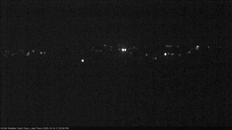 Lake Travis webcam, October 14, 2020 11:25 PM CT