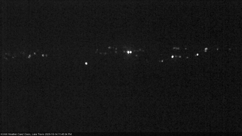 Lake Travis webcam, October 14, 2020 11:45 PM CT