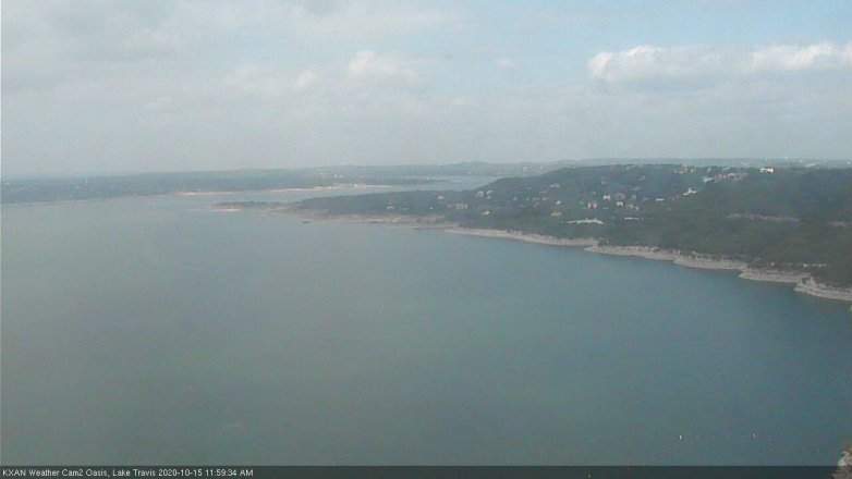 Lake Travis webcam, October 15, 2020 12:00 PM CT