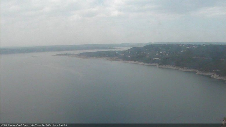 Lake Travis webcam, October 15, 2020 1:45 PM CT