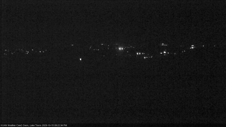 Lake Travis webcam, October 15, 2020 9:25 PM CT