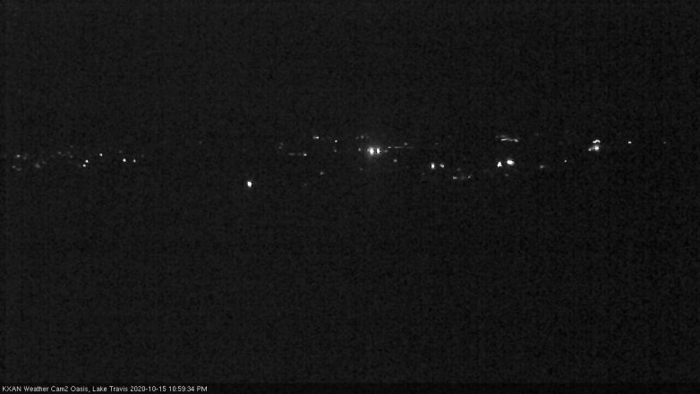 Lake Travis webcam, October 15, 2020 11:00 PM CT