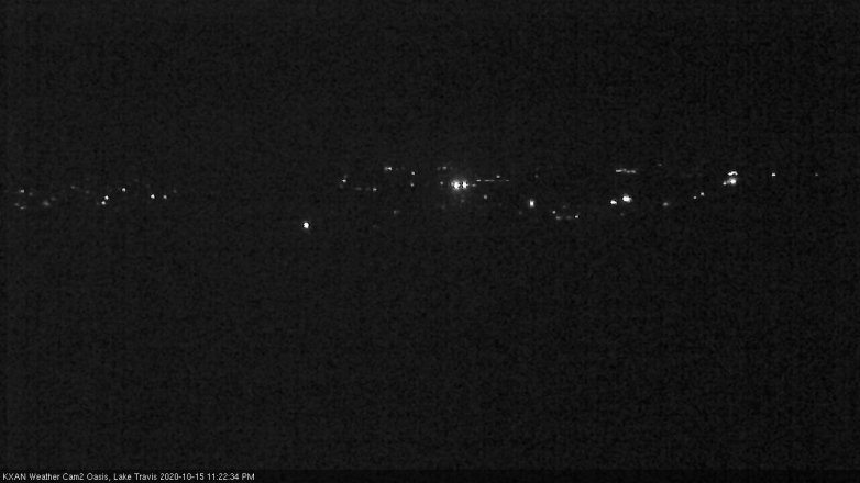 Lake Travis webcam, October 15, 2020 11:25 PM CT