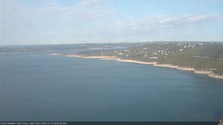 Lake Travis webcam, October 16, 2020 9:45 AM CT