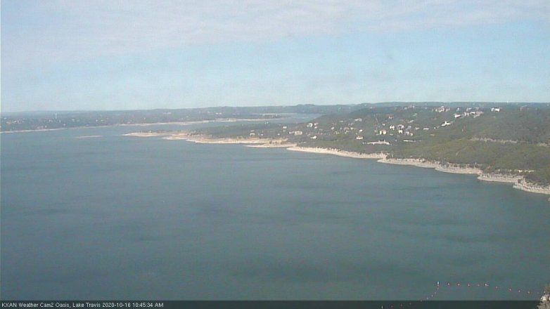 Lake Travis webcam, October 16, 2020 10:45 AM CT