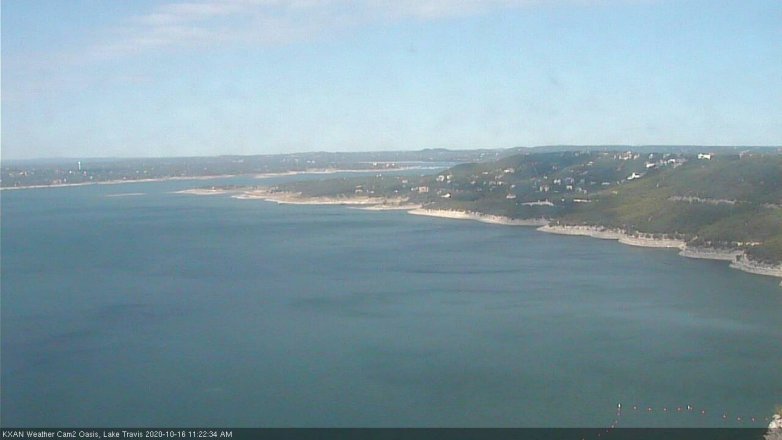 Lake Travis webcam, October 16, 2020 11:25 AM CT